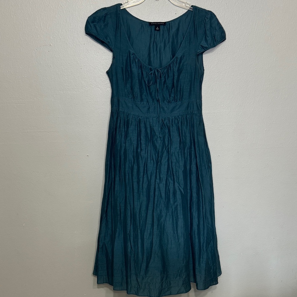 Banana Republic Blue Tie-Front Dress